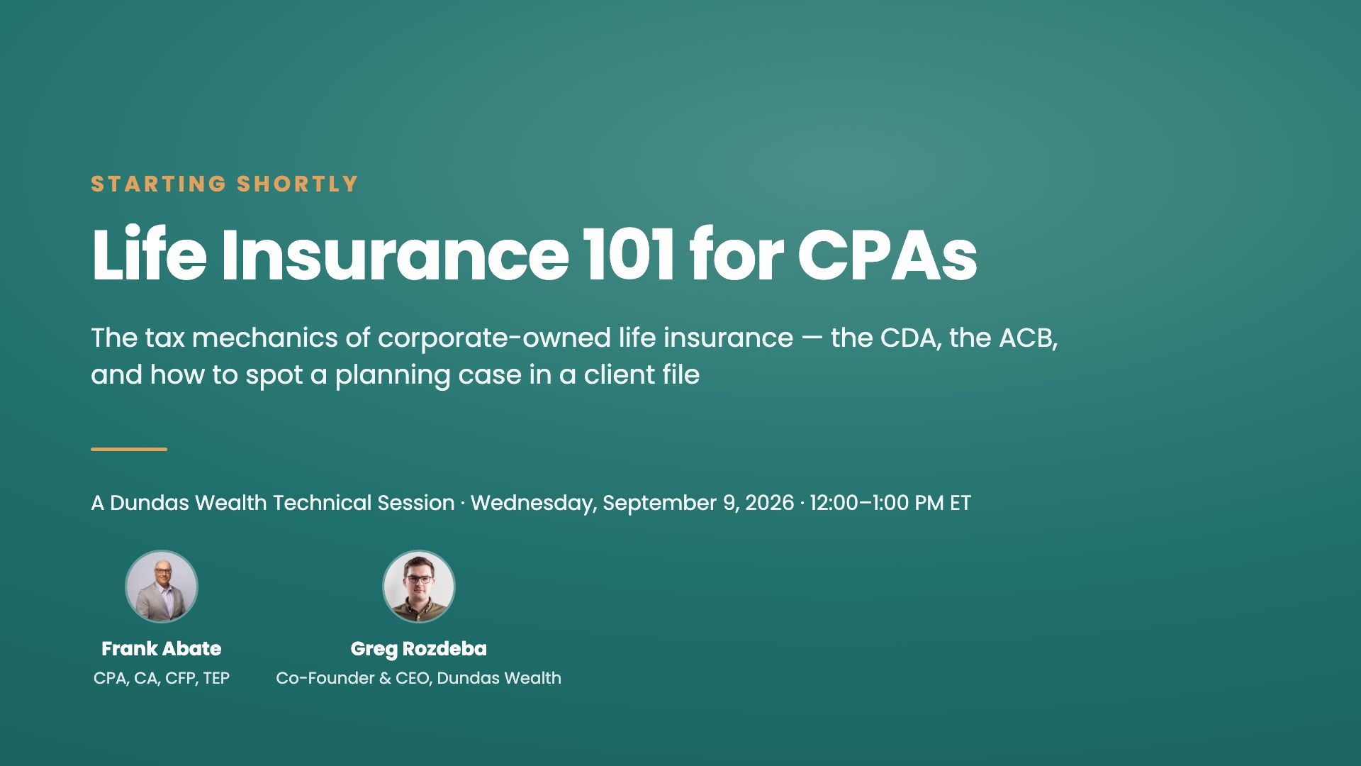 Life Insurance 101 for CPAs — watch on demand