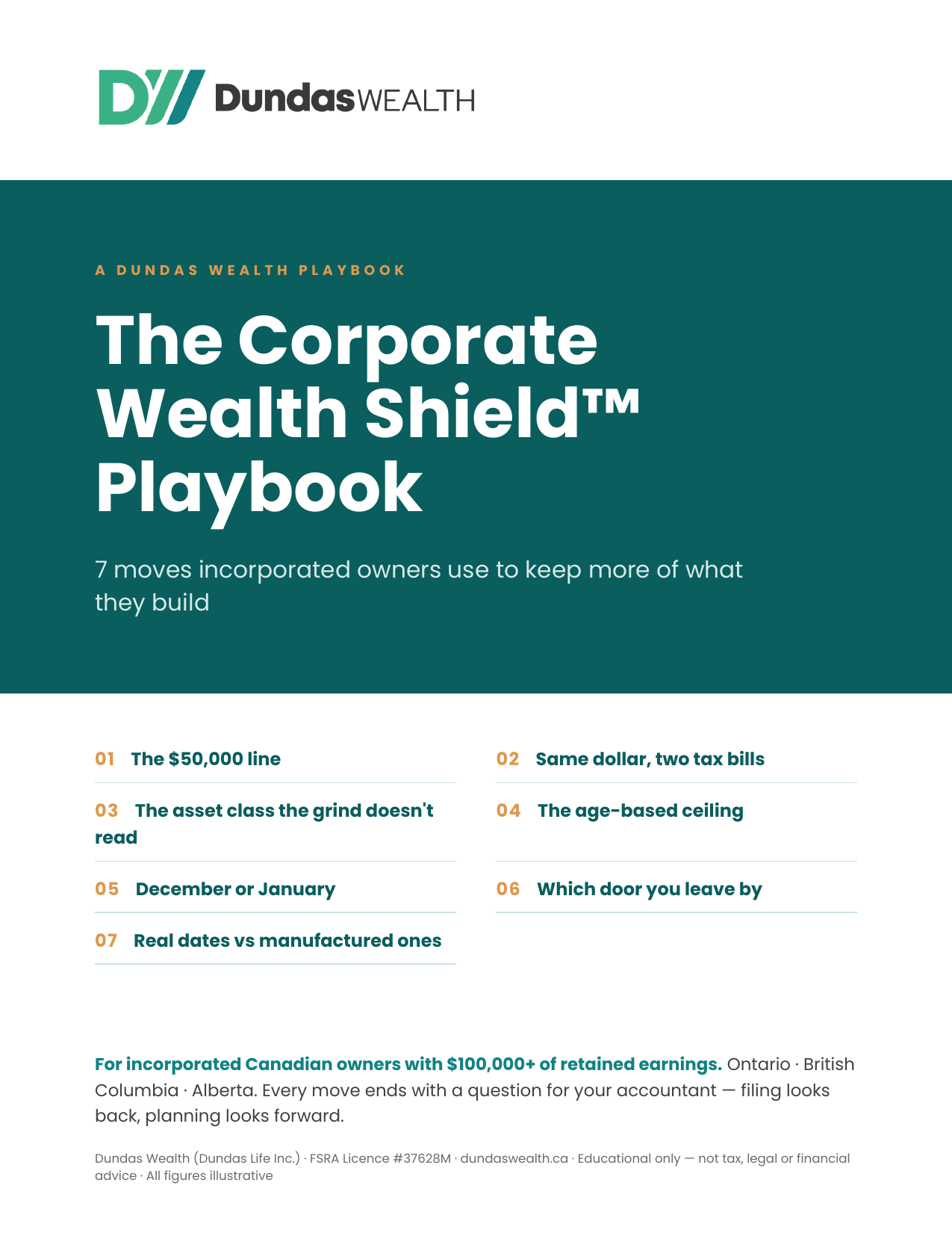 The Corporate Wealth Shield™ Playbook — 7 moves incorporated owners use to keep more of what they build (free PDF)