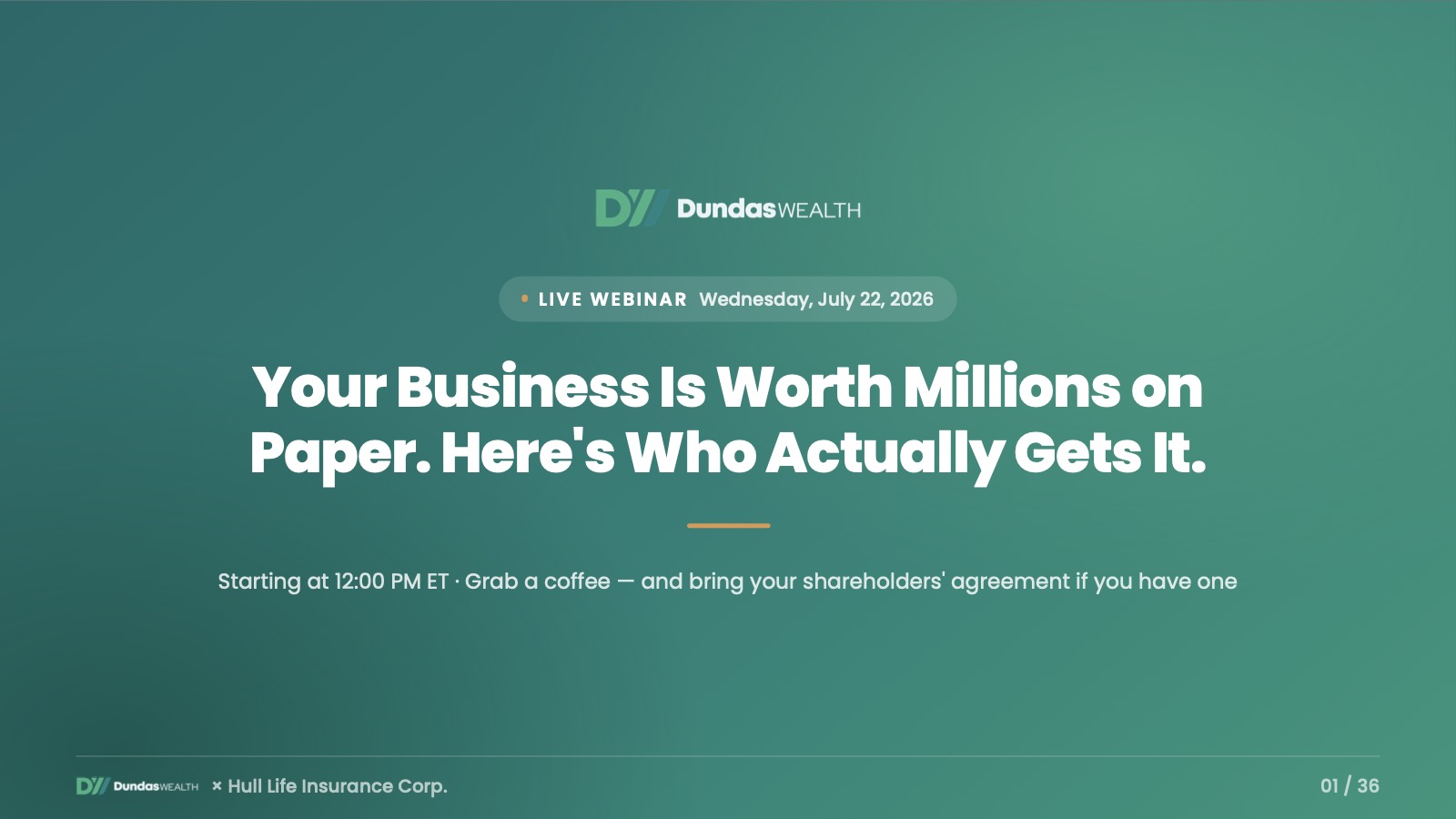 Business continuity webinar replay — Your Business Is Worth Millions on Paper